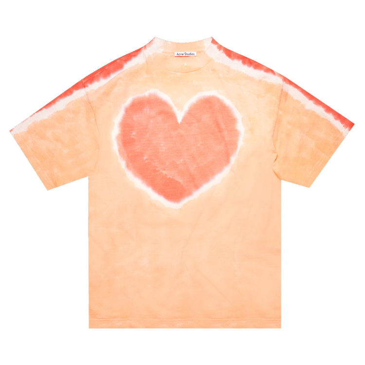 Acne Studios Tie Dye Heart T-Shirt 'Orange/Coral'