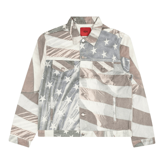 424 American Flag Denim Jacket 'Multicolor'