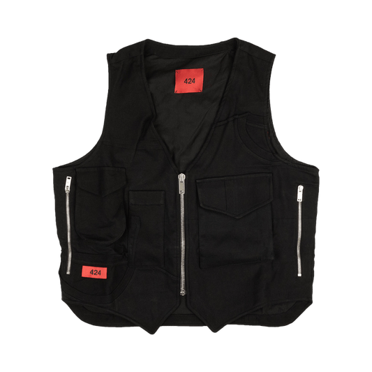 424 Logo Patch Outerwear Vest 'Black'