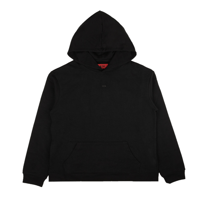 424 Rubber Logo Pullover Hoodie Sweatshirt 'Black'