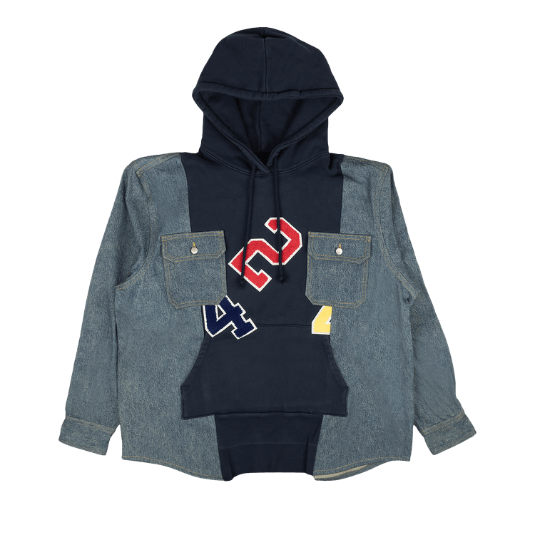 424 Logo Patch Hoodie Sweatshirt 'Blue/Denim'