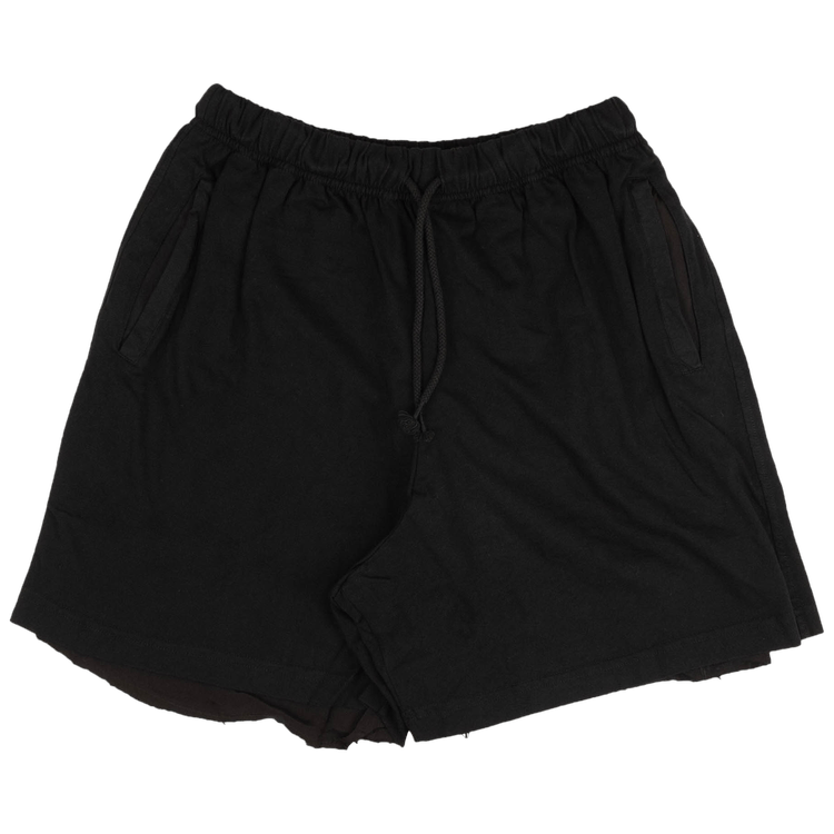 424 Frayed Edge Cotton Drawstring Shorts 'Black'
