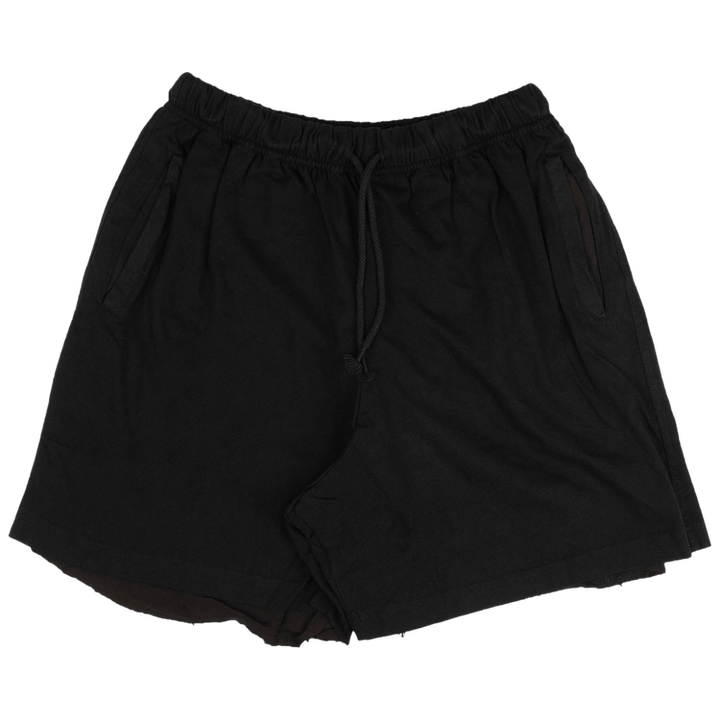 424 Frayed Edge Cotton Drawstring Shorts 'Black'