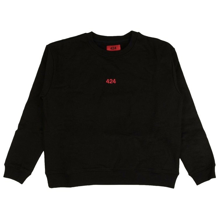 424 Logo Pullover Hoodie Sweatshirt 'Black'