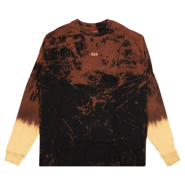 424 Tie Dye Long-Sleeve T-Shirt 'Black/Brown'