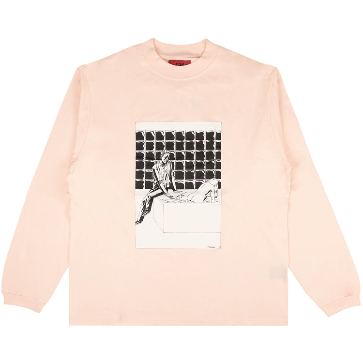 424 Long-Sleeve Graphic T-Shirt 'Pink'