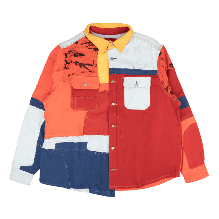 424 Multicolor Reworked Work Button Down Shirt 'Multicolor'