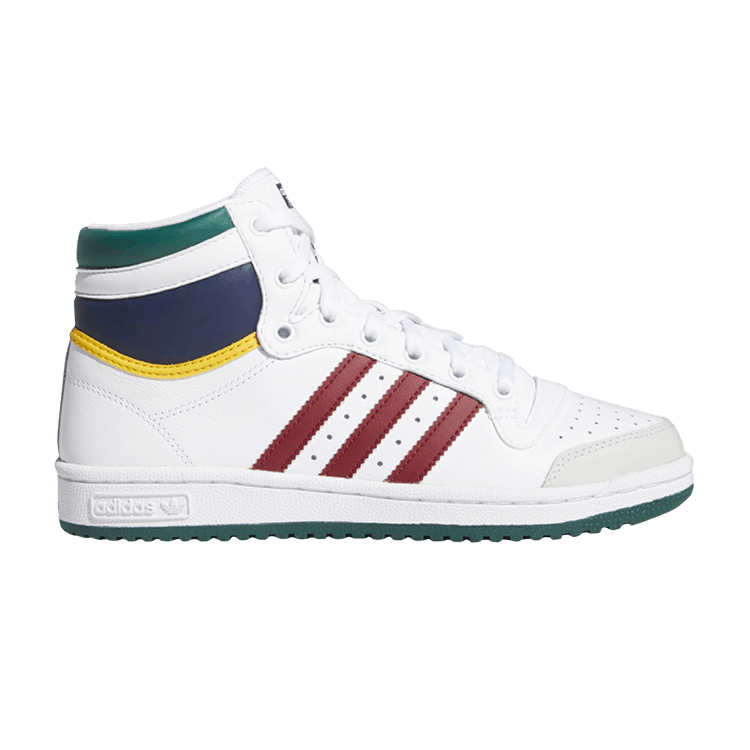 Wmns Top Ten High 'White Maroon Green'