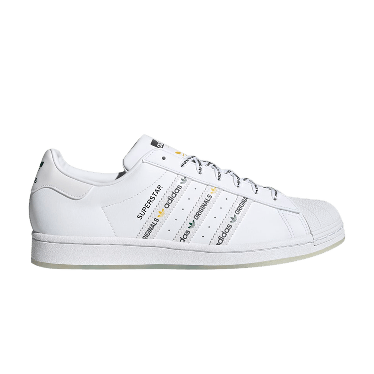 Superstar 'Logo Stripes - White Bright Green'