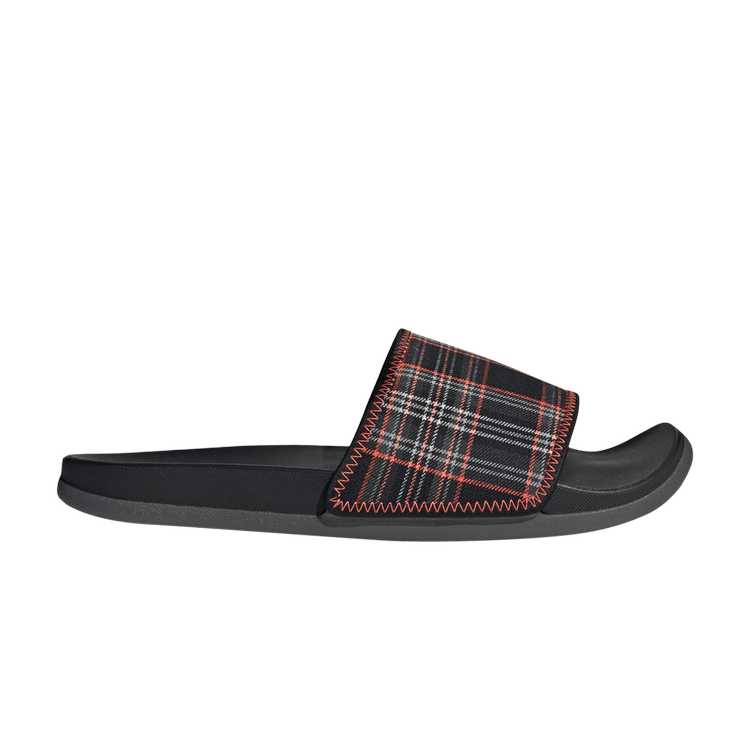 Adilette Comfort Slide 'Black Plaid'