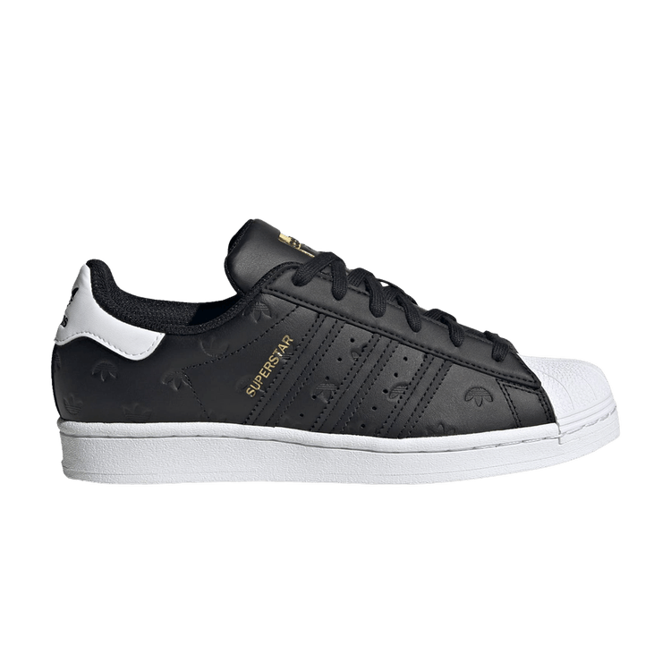 Wmns Superstar 'Allover Debossed Trefoils - Black White'