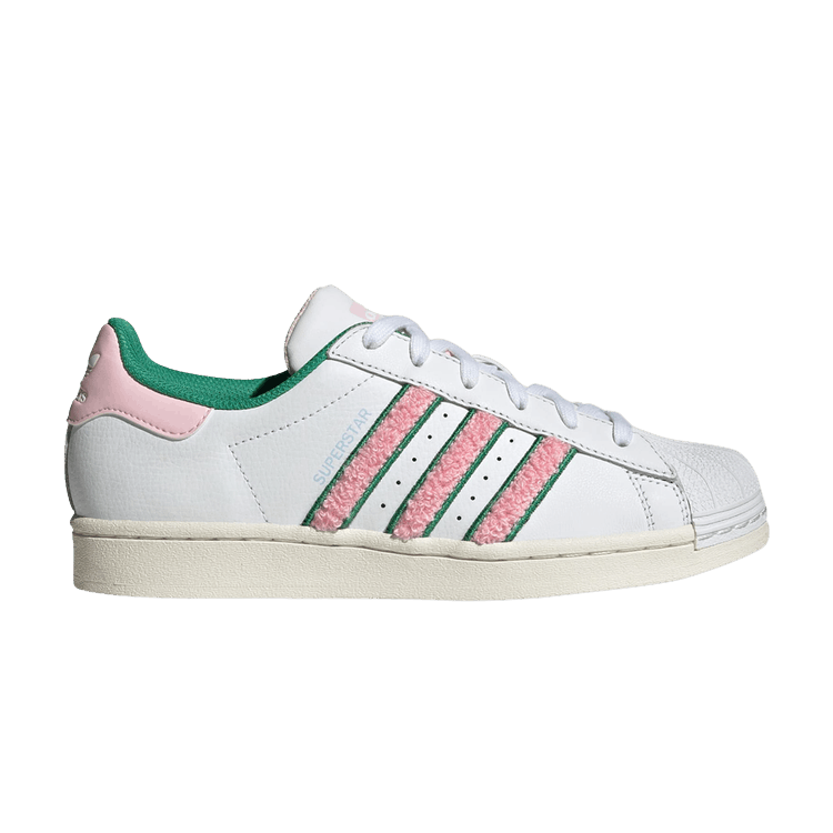 Wmns Superstar 'White Pink Green Chenille'